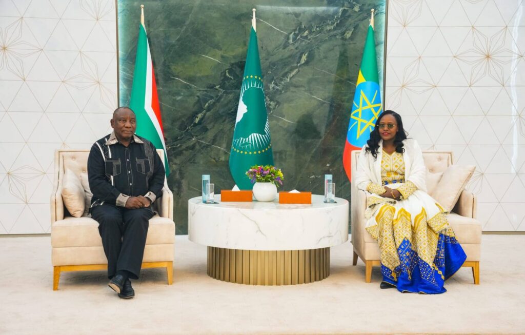 Ramaphosa Lands in Addis Ababa for AU Summit Ramaphosa Lands in Addis Ababa for AU Summit